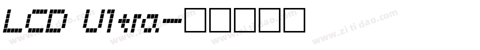 LCD Ultra字体转换